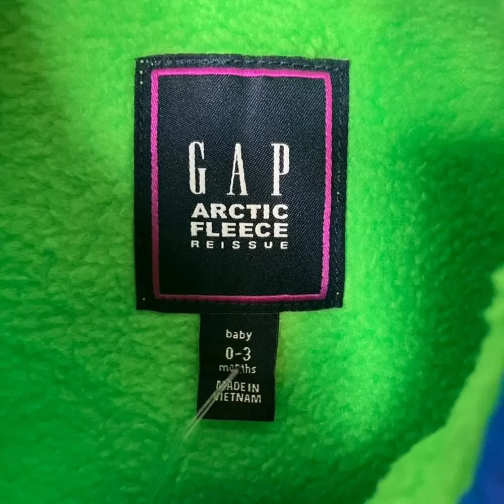 Gap Arctic Fleece Outfit 0-3m Neon Green Sweater Pants Set